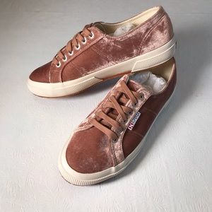 Superga Blush Velvet Sneakers US Size 8 (39)